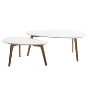 Coffee tables HELENA 2pcs set 70x35xH35cm, 100x50xH40cm, white - 20066
