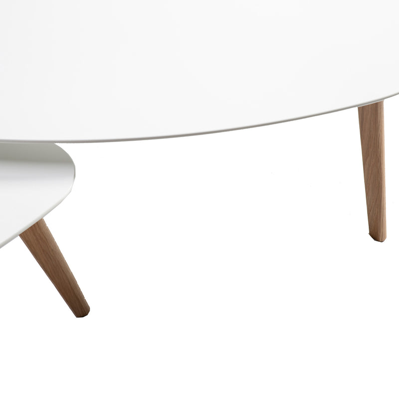 Coffee tables HELENA 2pcs set 70x35xH35cm, 100x50xH40cm, white - kuva 3