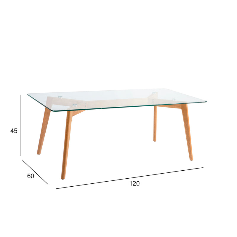 Coffee table HELENA 120x60xH45cm, glass - kuva 2