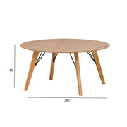 Coffee table HELENA D80xH45cm, oak - kuva 2