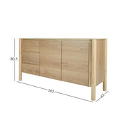 Side board GARDENIA 143x43xH80,5cm, oak - kuva 2