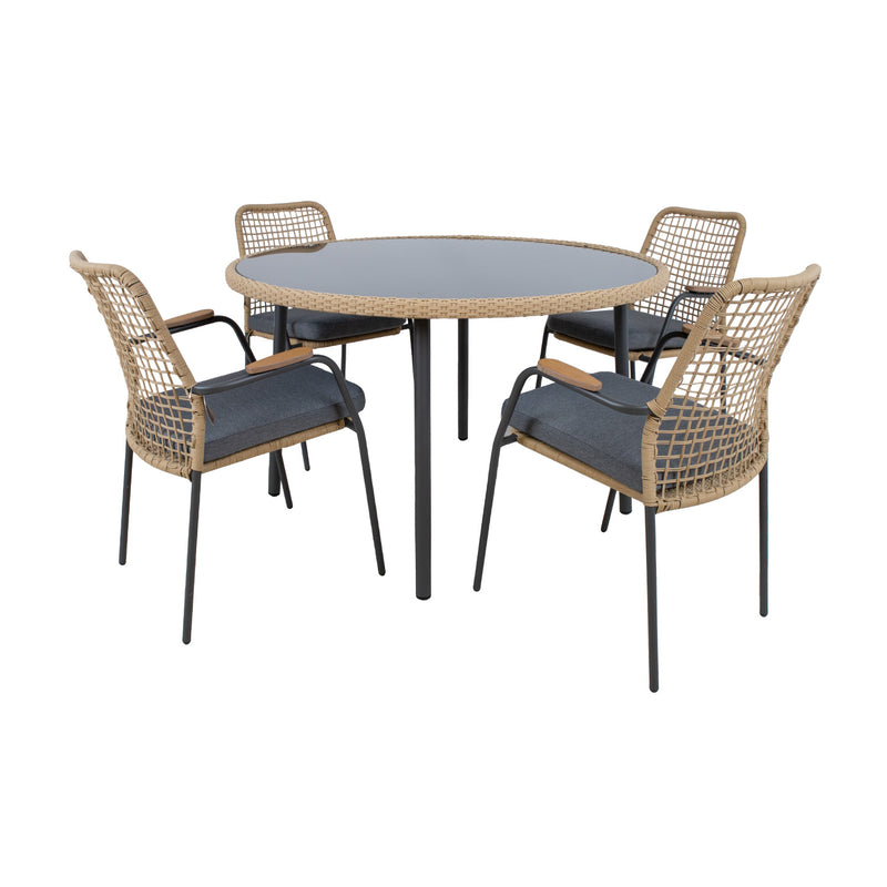 Garden furniture set PRUSSIA table and 4 chairs - 20549