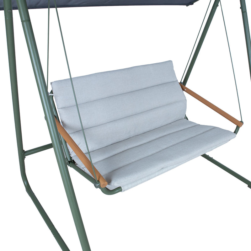 Garden swing MASSIOM 2-seater, green - kuva 5