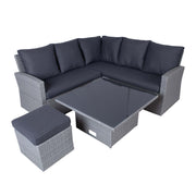 Garden furniture set SAMUEL table, corner sofa and ottoman - kuva 6