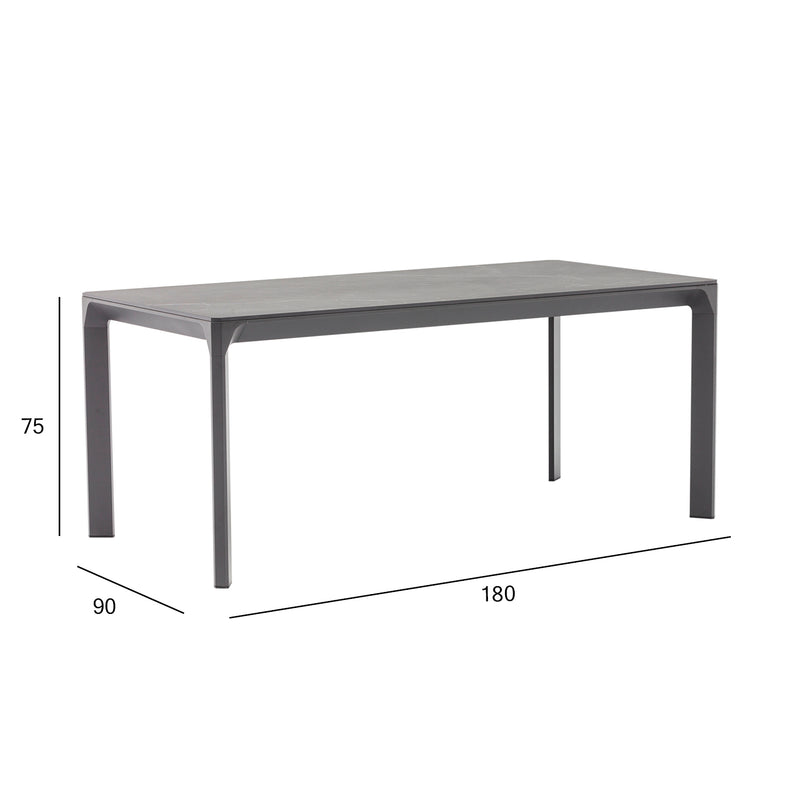 Table CARVES 180x90xH75cm, anthracite - kuva 2