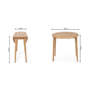 Drop leaf table BIRKA D90xH75cm, oak - kuva 2