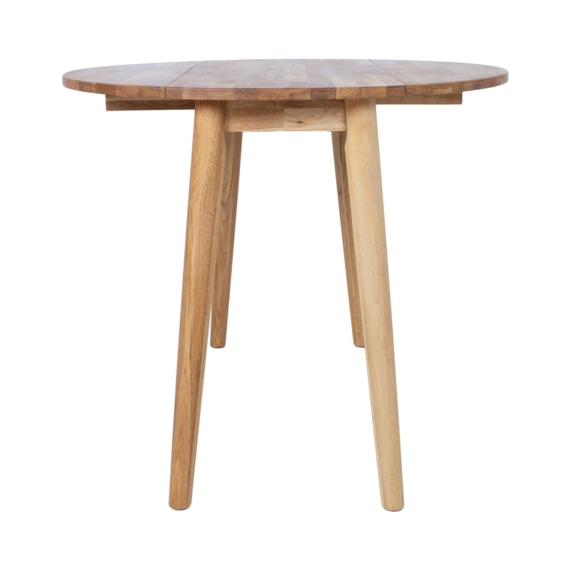 Drop leaf table BIRKA D90xH75cm, oak - kuva 6