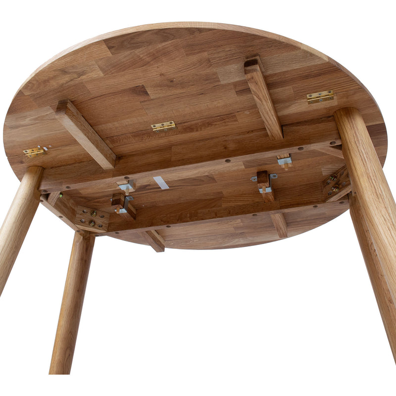 Drop leaf table BIRKA D90xH75cm, oak - kuva 10