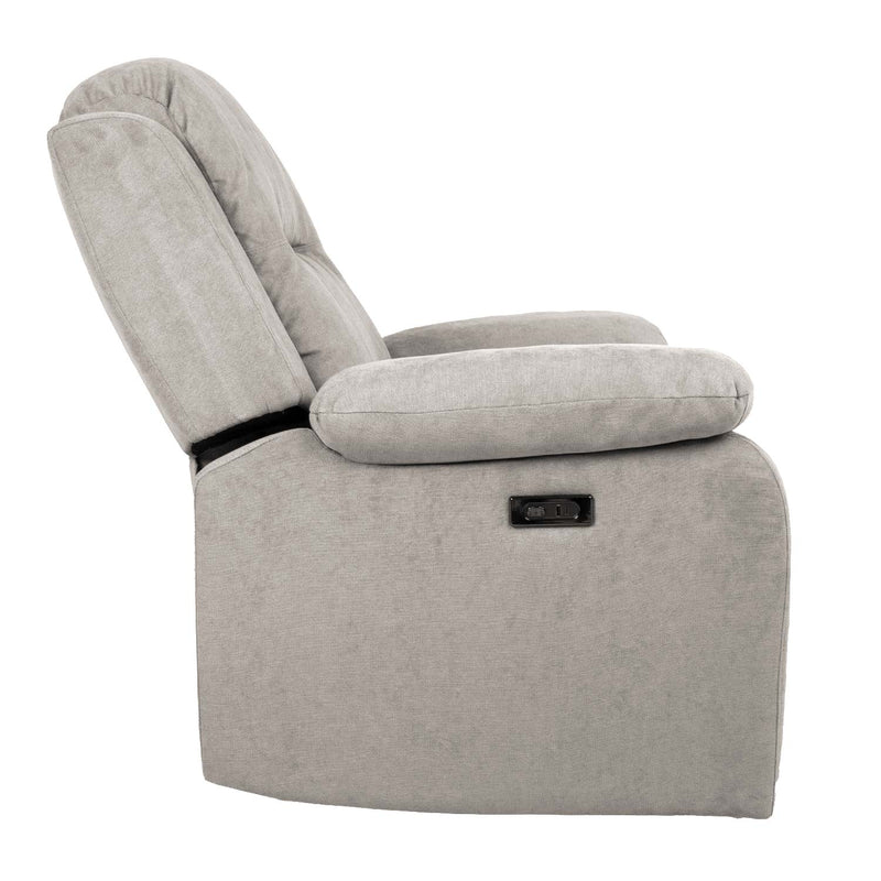 Recliner armchair LOWRI with electric mechanism, grey - kuva 4
