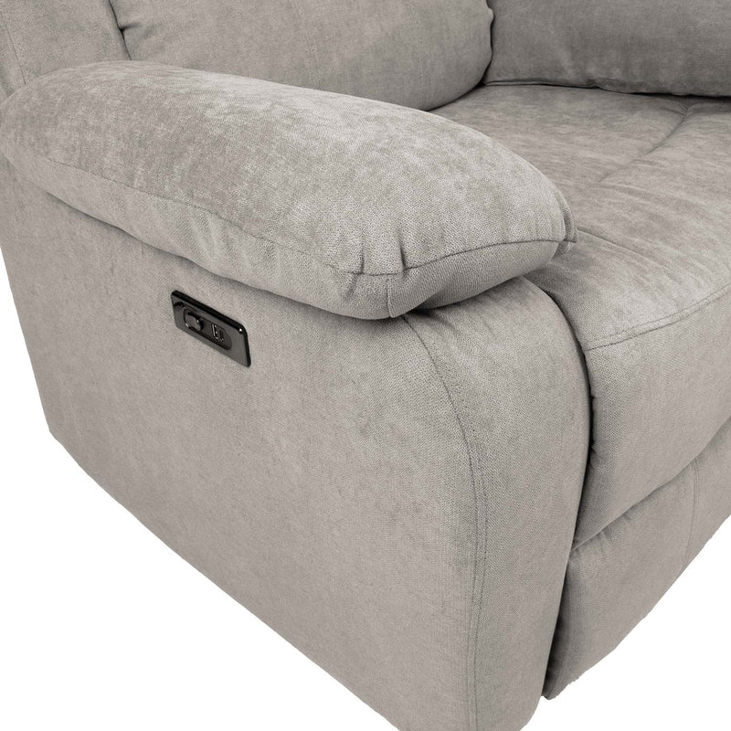 Recliner armchair LOWRI with electric mechanism, grey - kuva 7