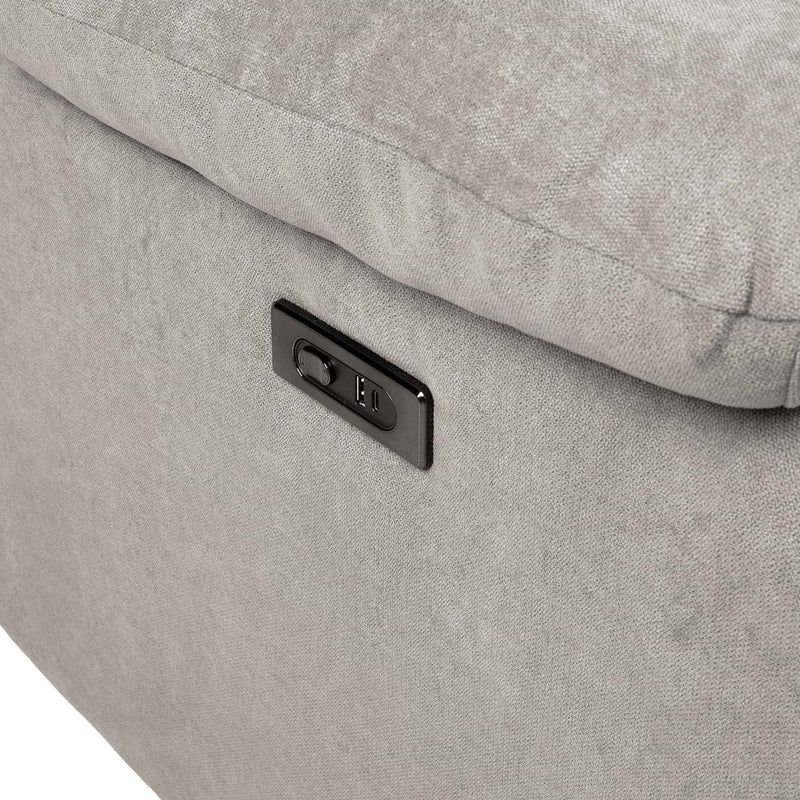 Recliner armchair LOWRI with electric mechanism, grey - kuva 8