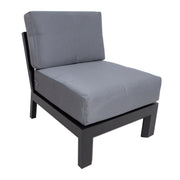 Garden furniture set FELINO corner sofa, 2 tables, black - kuva 7