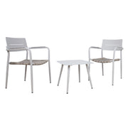 Balcony set COCORA table, 2 chairs, taupe - kuva 4