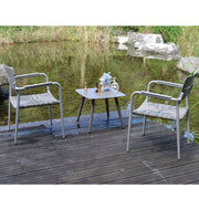 Balcony set COCORA table, 2 chairs, taupe - kuva 5