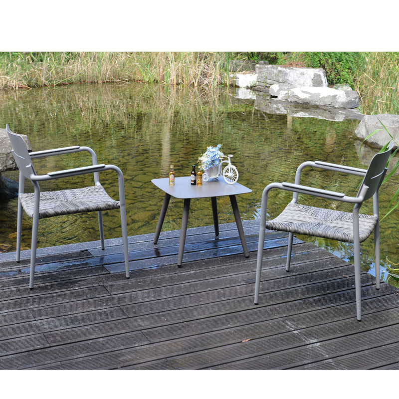 Balcony set COCORA table, 2 chairs, taupe - kuva 5