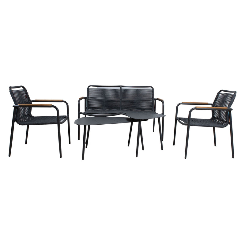 Garden furniture set NEBO 2 tables, bench and 2 chairs - kuva 3