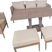 Garden furniture set MEDINA 6-parts, beige - kuva 5