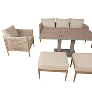Garden furniture set MEDINA 6-parts, beige - kuva 6