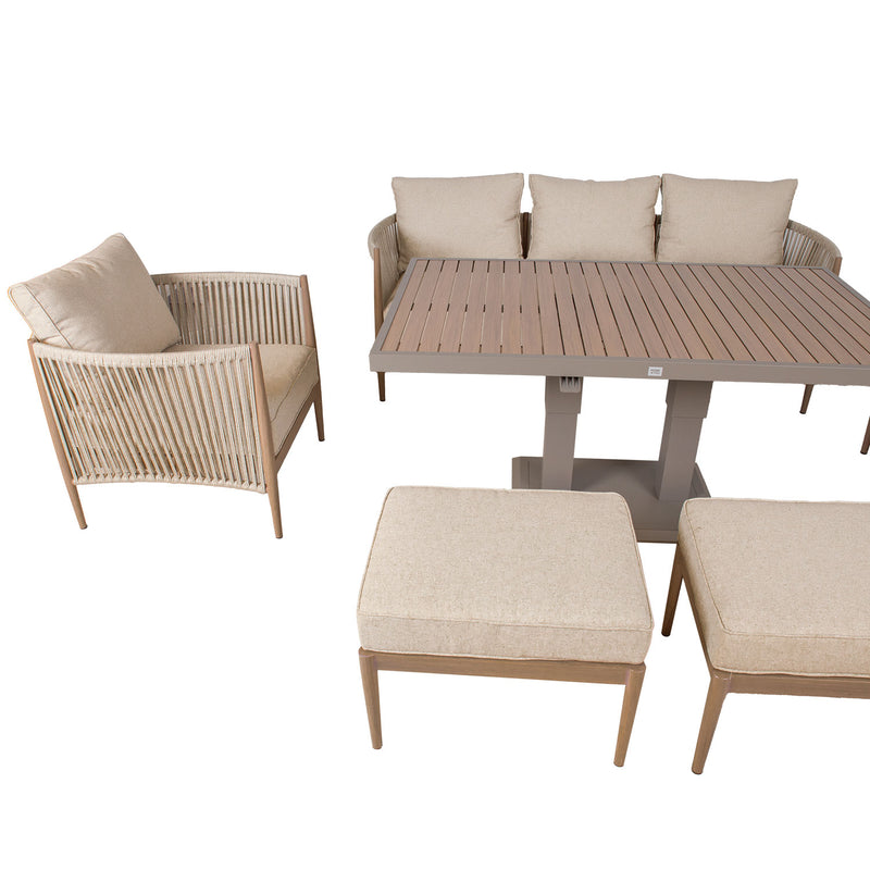 Garden furniture set MEDINA 6-parts, beige - kuva 6