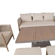 Garden furniture set MEDINA 6-parts, beige - kuva 7