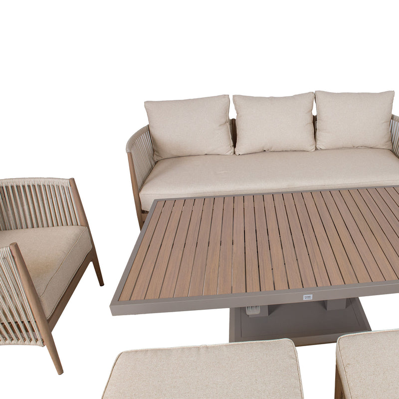 Garden furniture set MEDINA 6-parts, beige - kuva 7