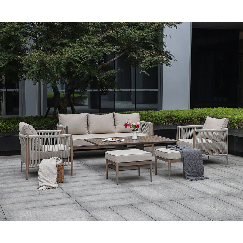 Garden furniture set MEDINA 6-parts, beige - kuva 10