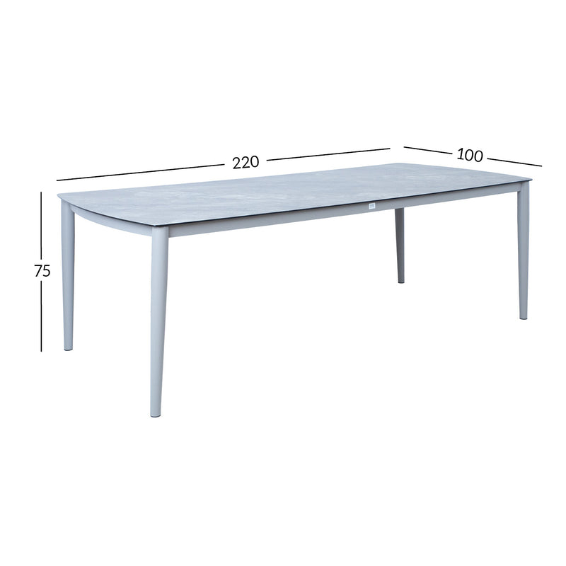 Table SILVA 220x100xH75 cm, greyish beige - kuva 2