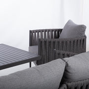 Garden furniture set BRISTOL table, sofa and 2 chairs, grey - kuva 8