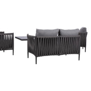 Garden furniture set BRISTOL table, sofa and 2 chairs, grey - kuva 10