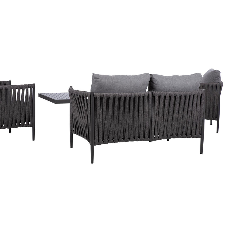 Garden furniture set BRISTOL table, sofa and 2 chairs, grey - kuva 10