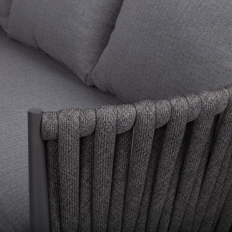 Garden furniture set BRISTOL corner sofa and table, grey - kuva 6