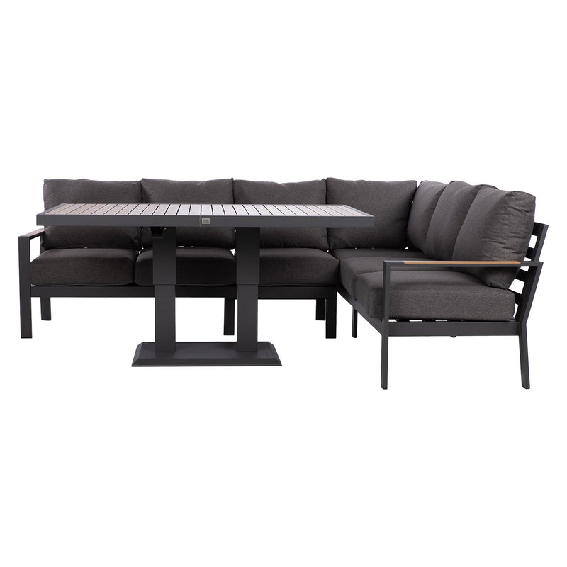 Garden furniture set RIO corner sofa and table, dark grey - kuva 5