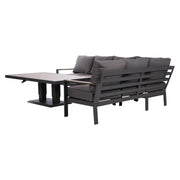 Garden furniture set RIO corner sofa and table, dark grey - kuva 6