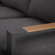Garden furniture set RIO corner sofa and table, dark grey - kuva 9