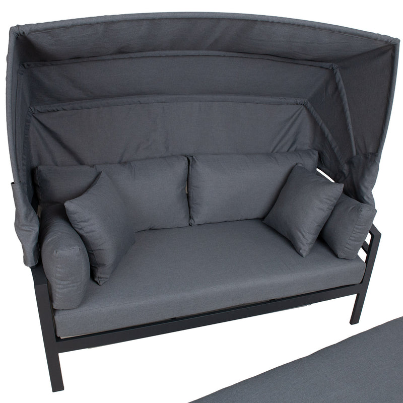 Sofa TOMSON with canopy, dark grey - kuva 6