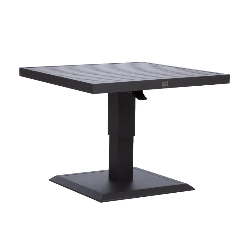 Table TOMSON 85x85xH52-75cm, dark grey - 25170