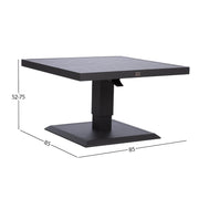 Table TOMSON 85x85xH52-75cm, dark grey - kuva 2
