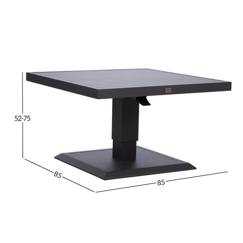 Table TOMSON 85x85xH52-75cm, dark grey - kuva 2