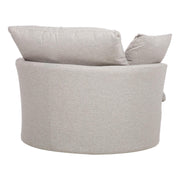 Armchair FLUFFY swivel 110x105xH65/86cm, light grey - kuva 5