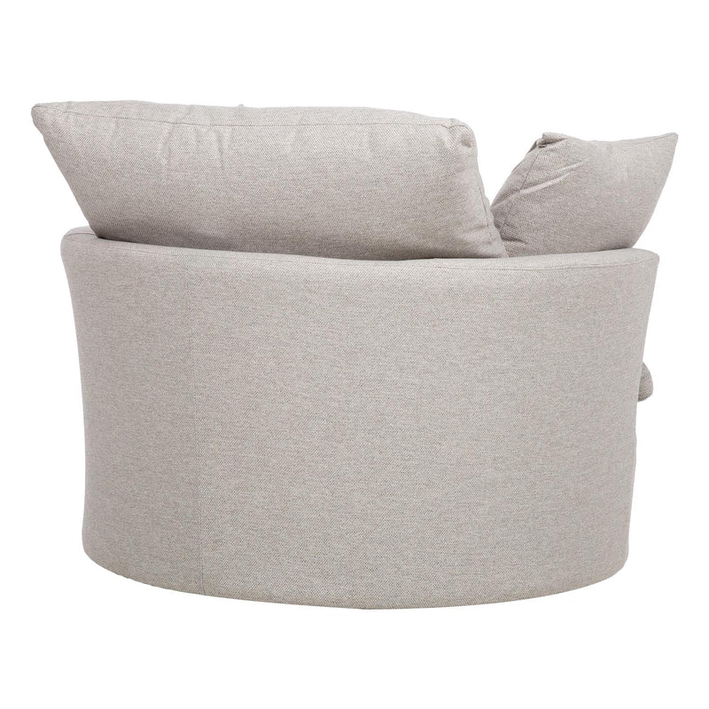 Armchair FLUFFY swivel 110x105xH65/86cm, light grey - kuva 5