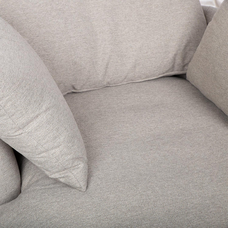 Armchair FLUFFY swivel 110x105xH65/86cm, light grey - kuva 8