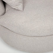 Armchair FLUFFY swivel 110x105xH65/86cm, light grey - kuva 9