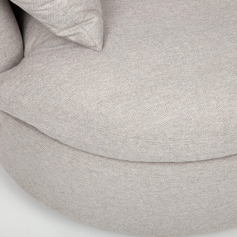 Armchair FLUFFY swivel 110x105xH65/86cm, light grey - kuva 9
