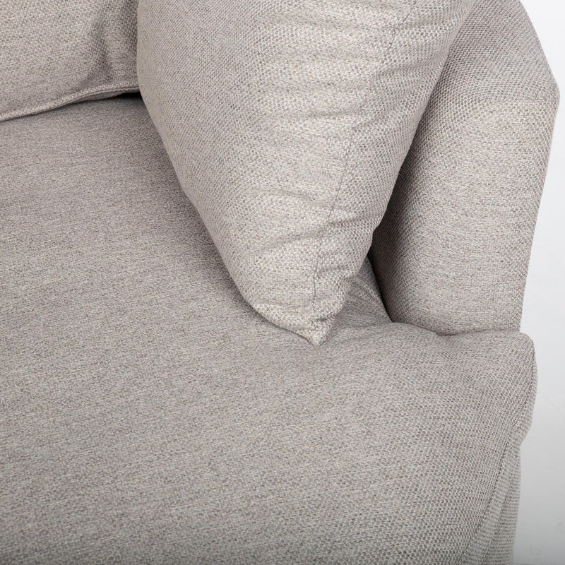 Armchair FLUFFY swivel 110x105xH65/86cm, light grey - kuva 10