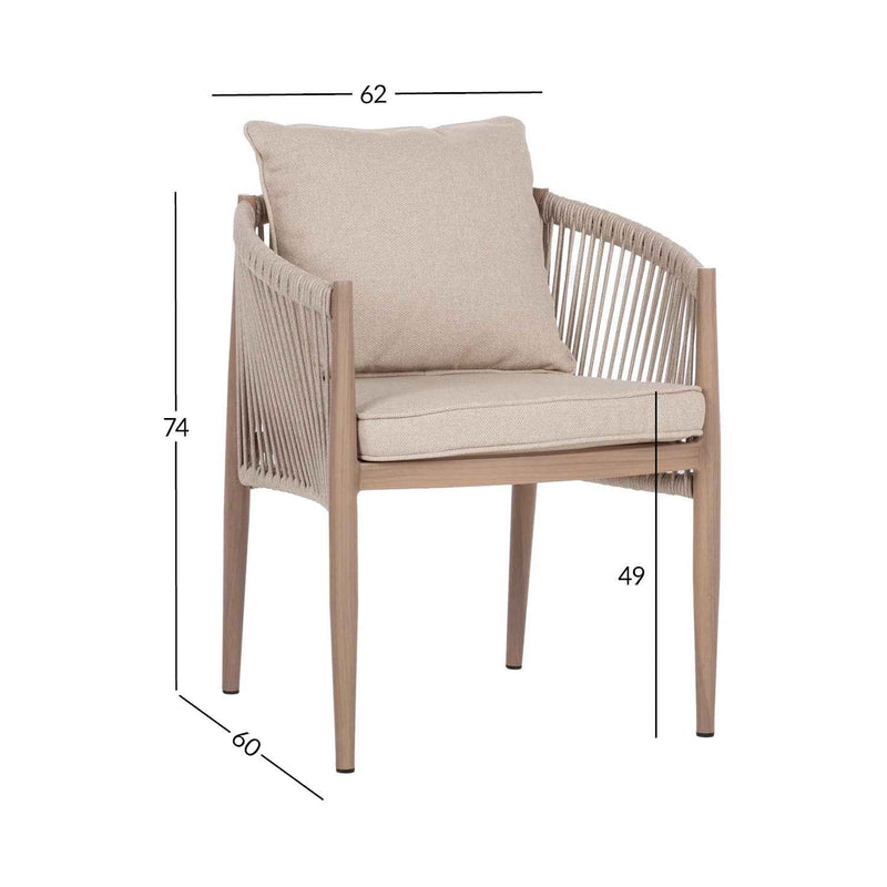 Medina puutarhatuoli, beige