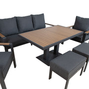 Garden furniture set PARKER 6-parts, grey - kuva 5