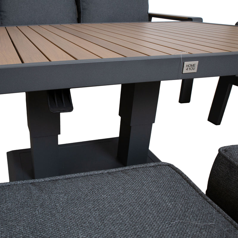 Garden furniture set PARKER 6-parts, grey - kuva 6