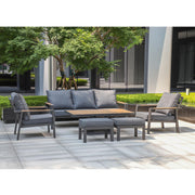 Garden furniture set PARKER 6-parts, grey - kuva 7
