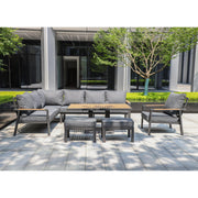 Garden furniture set PARKER 5-parts, grey - kuva 6