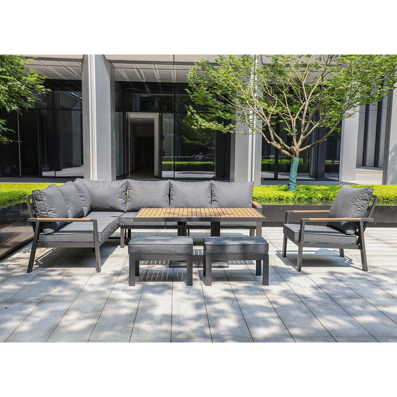 Garden furniture set PARKER 5-parts, grey - kuva 6